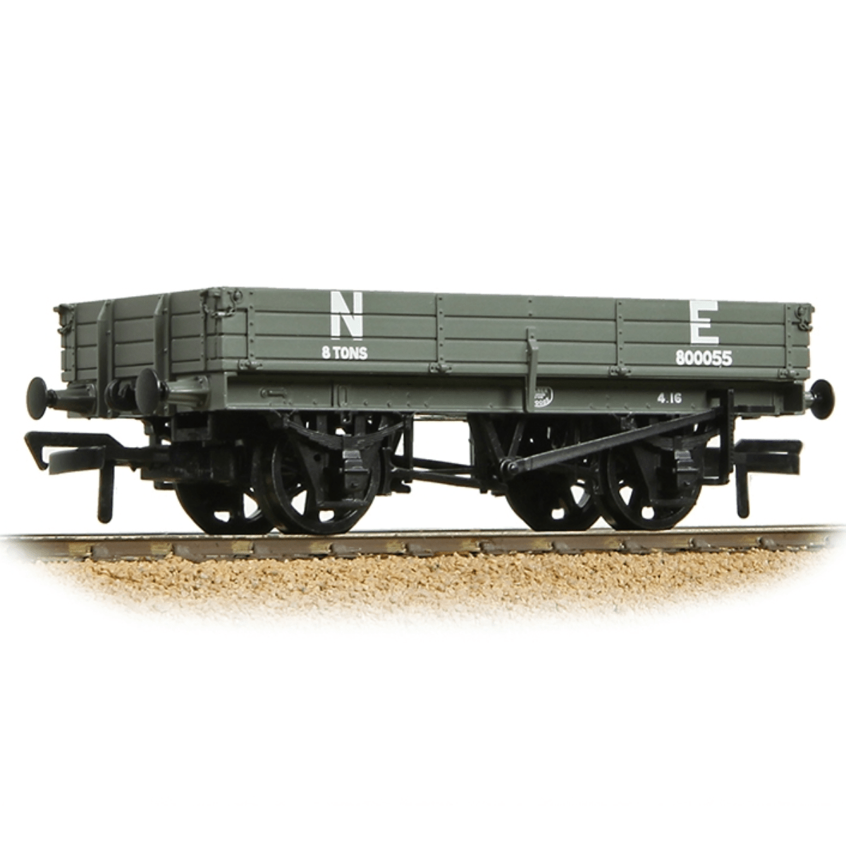 Bachmann 3 Plank Wagon North Eastern Railway 'NE' Grey - OO Gauge - Phillips Hobbies