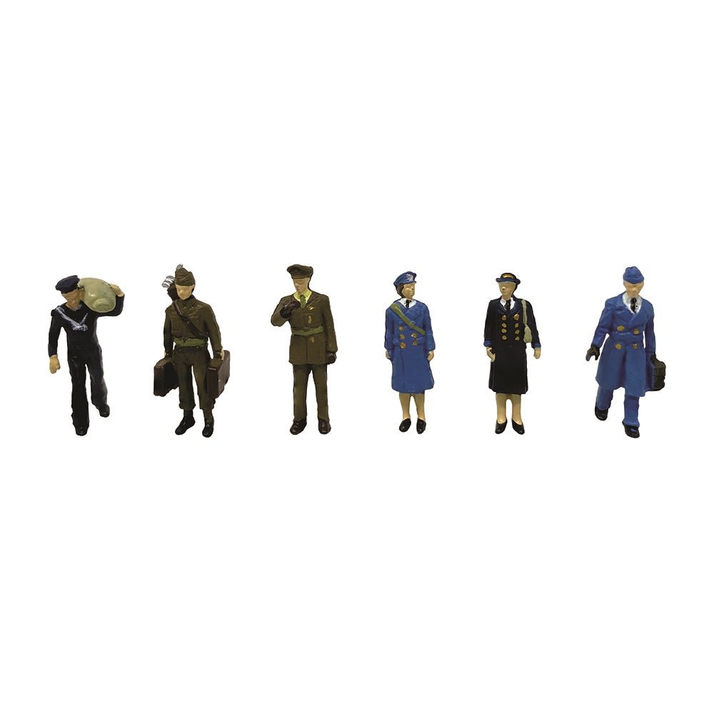 Bachmann 36 - 430 Scenecraft Embarking Service Personnel Figures - OO Gauge - Phillips Hobbies