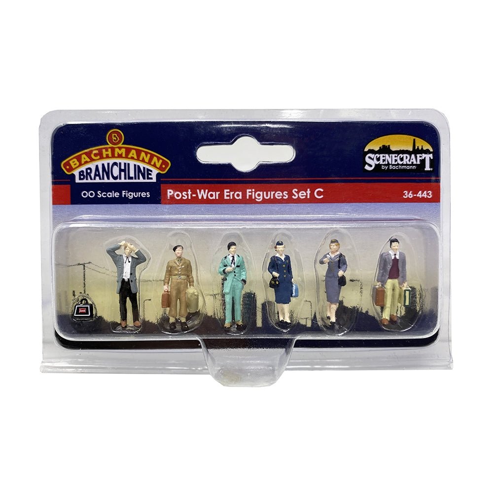 Bachmann 36 - 443 Scenecraft Post - War Era Figures Set C - OO Gauge - Phillips Hobbies