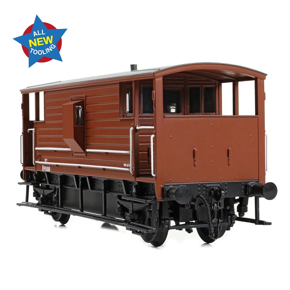 Bachmann 38 - 977 LMS 20T Brake Van BR Bauxite (Early) - OO Gauge - Phillips Hobbies