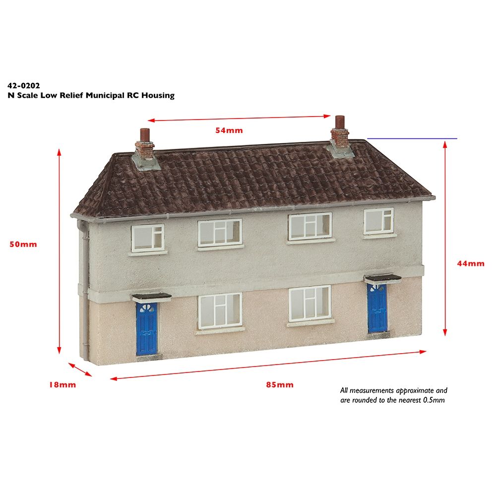 Bachmann 42 - 0202 Scenecraft Low Relief Municipal Reinforced Concrete Housing - N Gauge - Phillips Hobbies