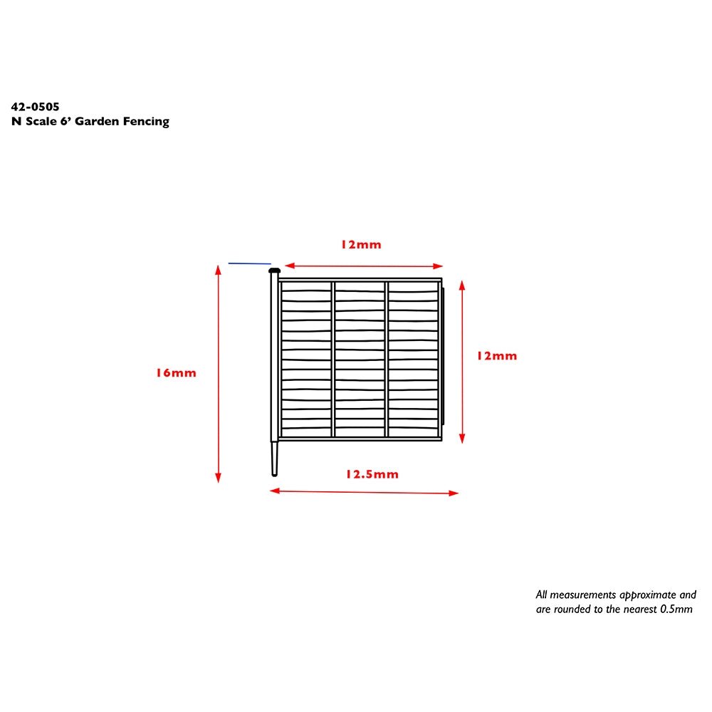 Bachmann 42 - 0505 Scenecraft 6' Garden Fencing (x10) - N Gauge - Phillips Hobbies
