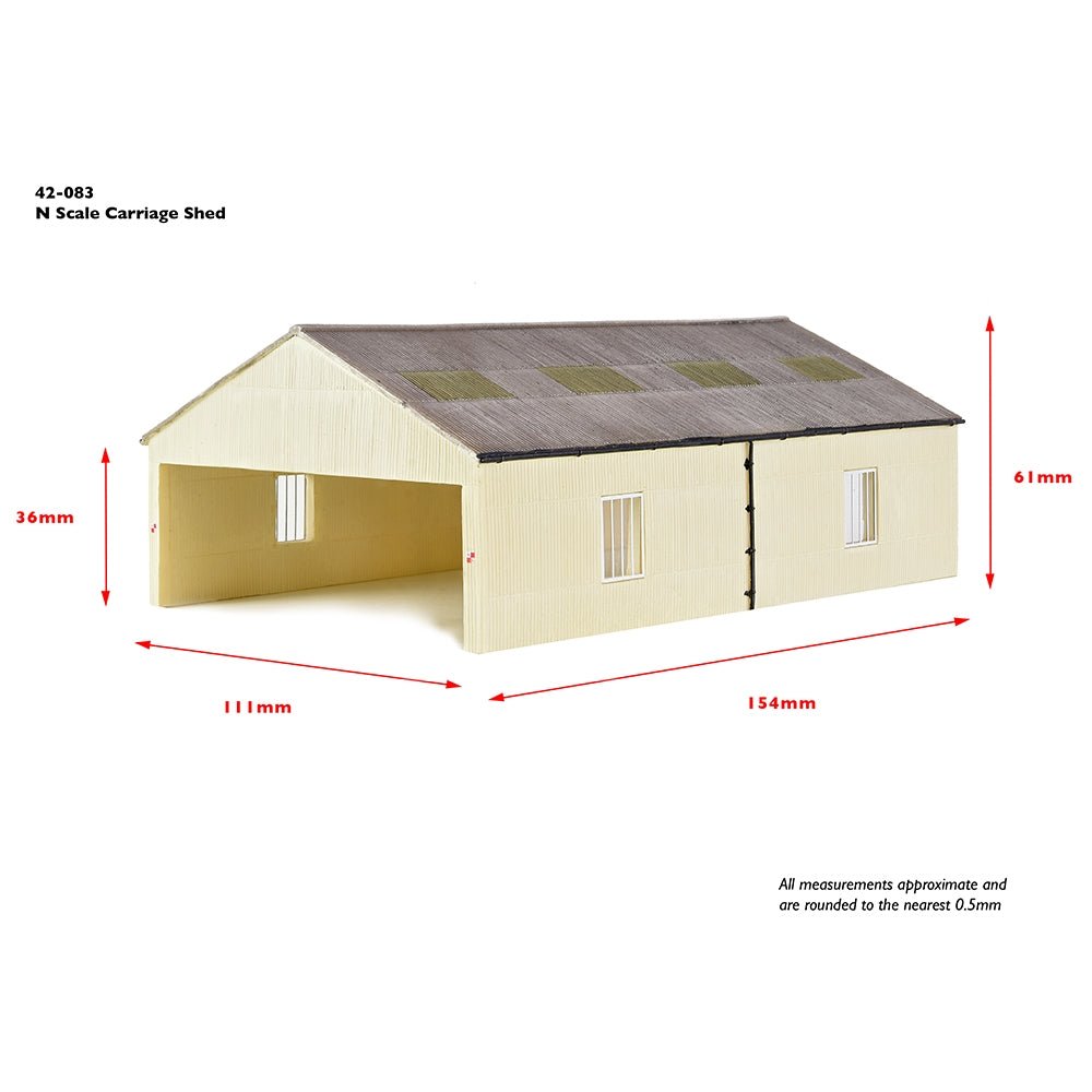 Bachmann 42 - 083 Scenecraft Carriage Shed - N Gauge - Phillips Hobbies