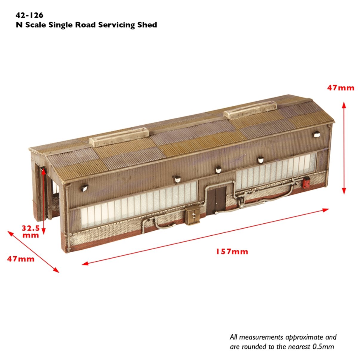 Bachmann 42 - 126 Scenecraft Single Road Servicing Shed - N Gauge - Phillips Hobbies
