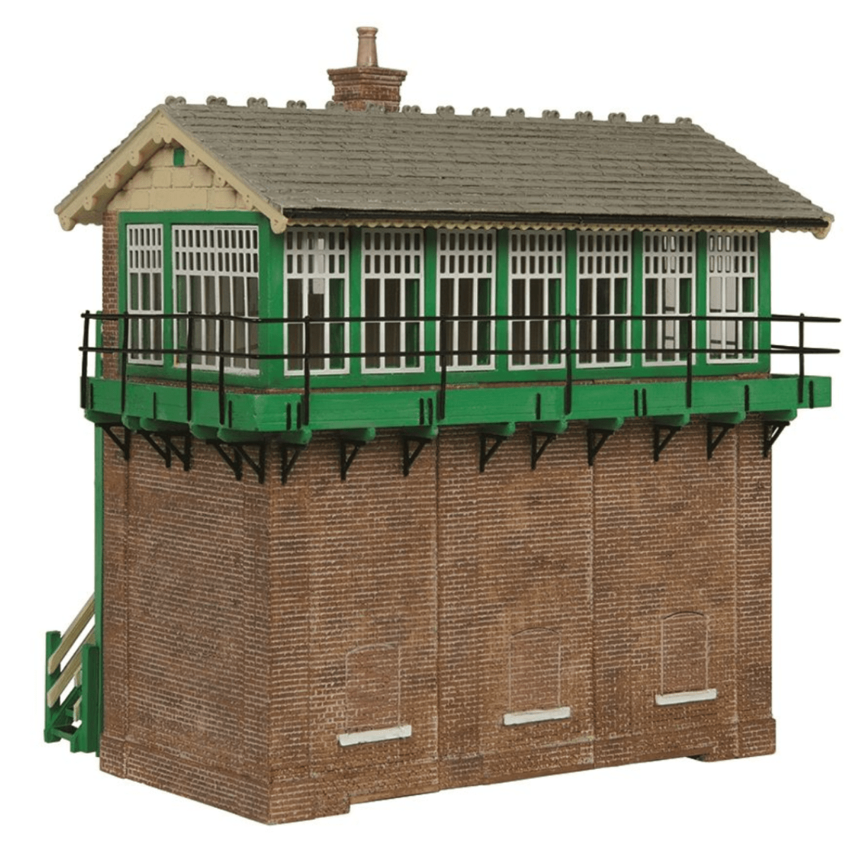 Bachmann 44 - 1011 Scenecraft March East Junction Signal Box Green & Cream - OO Gauge - Phillips Hobbies