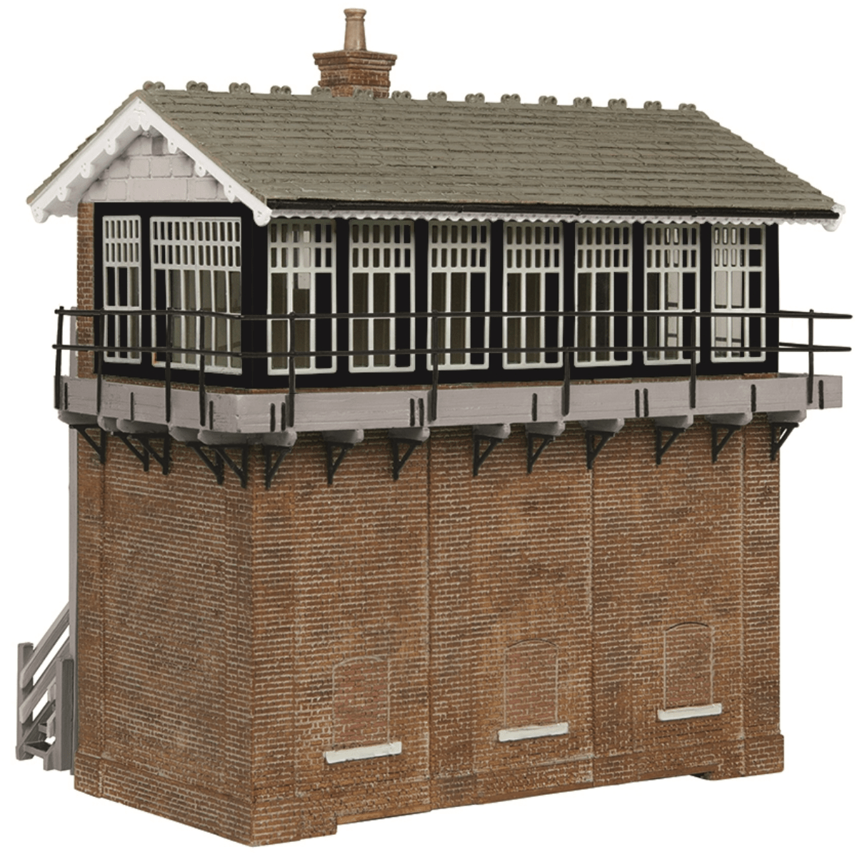 Bachmann 44 - 1011A Scenecraft March East Junction Signal Box Grey & Black - OO Gauge - Phillips Hobbies