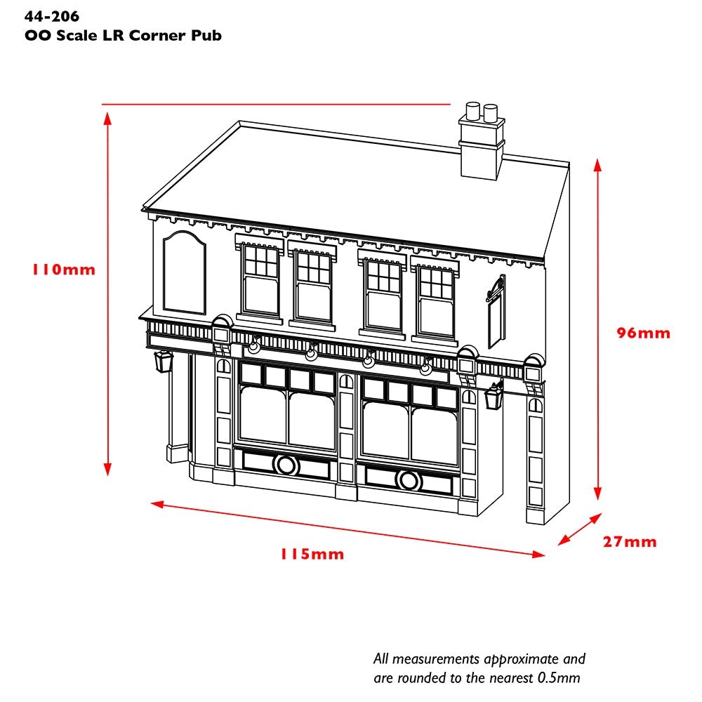 Bachmann 44 - 206 Scenecraft Low Relief Corner Pub - OO Gauge - Phillips Hobbies