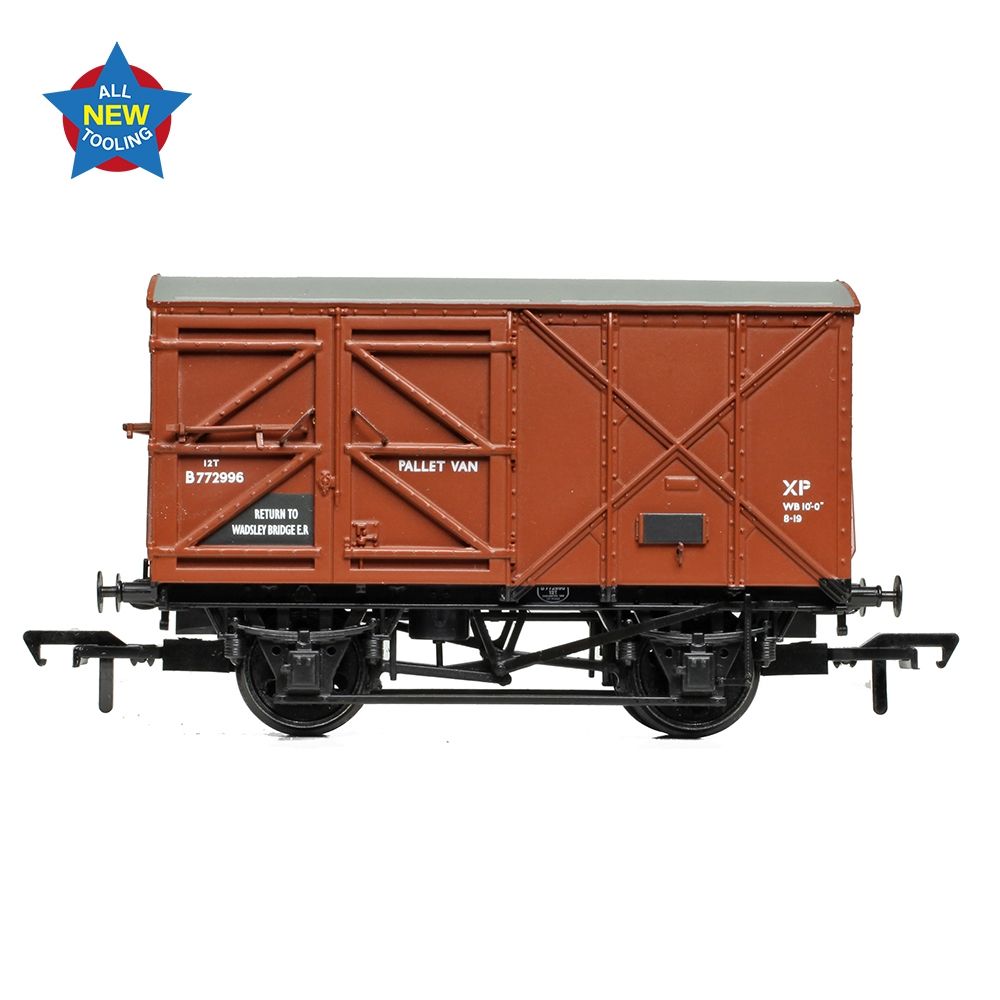 Bachmann BR 12T Palvan 'Pallet Van' BR Bauxite (Early) - OO Gauge - Phillips Hobbies