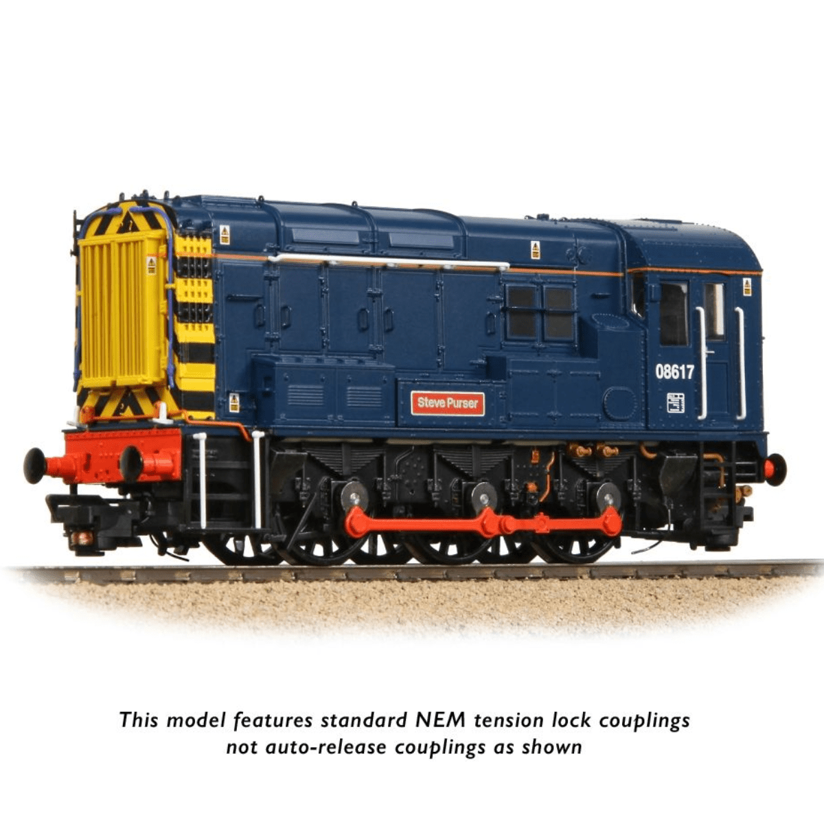 Bachmann Class 08 08617 'Steve Purser' BR Blue - OO Gauge - Phillips Hobbies