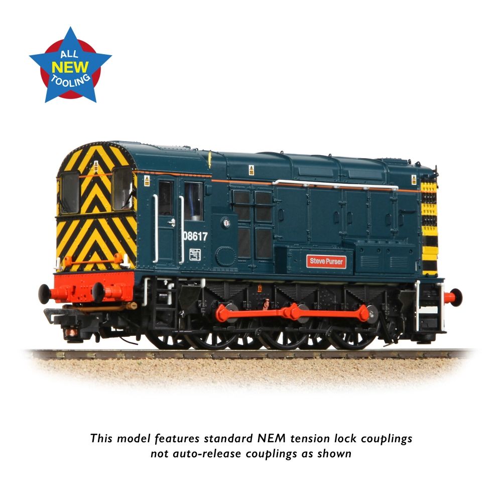 Bachmann Class 08 08617 'Steve Purser' BR Blue - OO Gauge - Phillips Hobbies