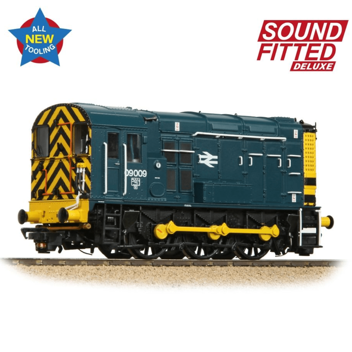 Bachmann Class 09 09009 BR Blue (Wasp Stripes) Sound Fitted Deluxe - OO Gauge - Phillips Hobbies