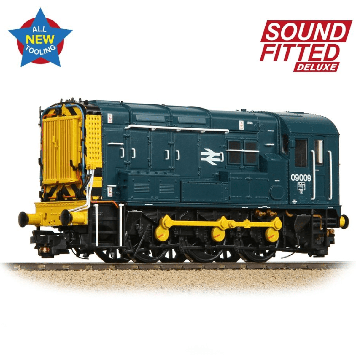 Bachmann Class 09 09009 BR Blue (Wasp Stripes) Sound Fitted Deluxe - OO Gauge - Phillips Hobbies