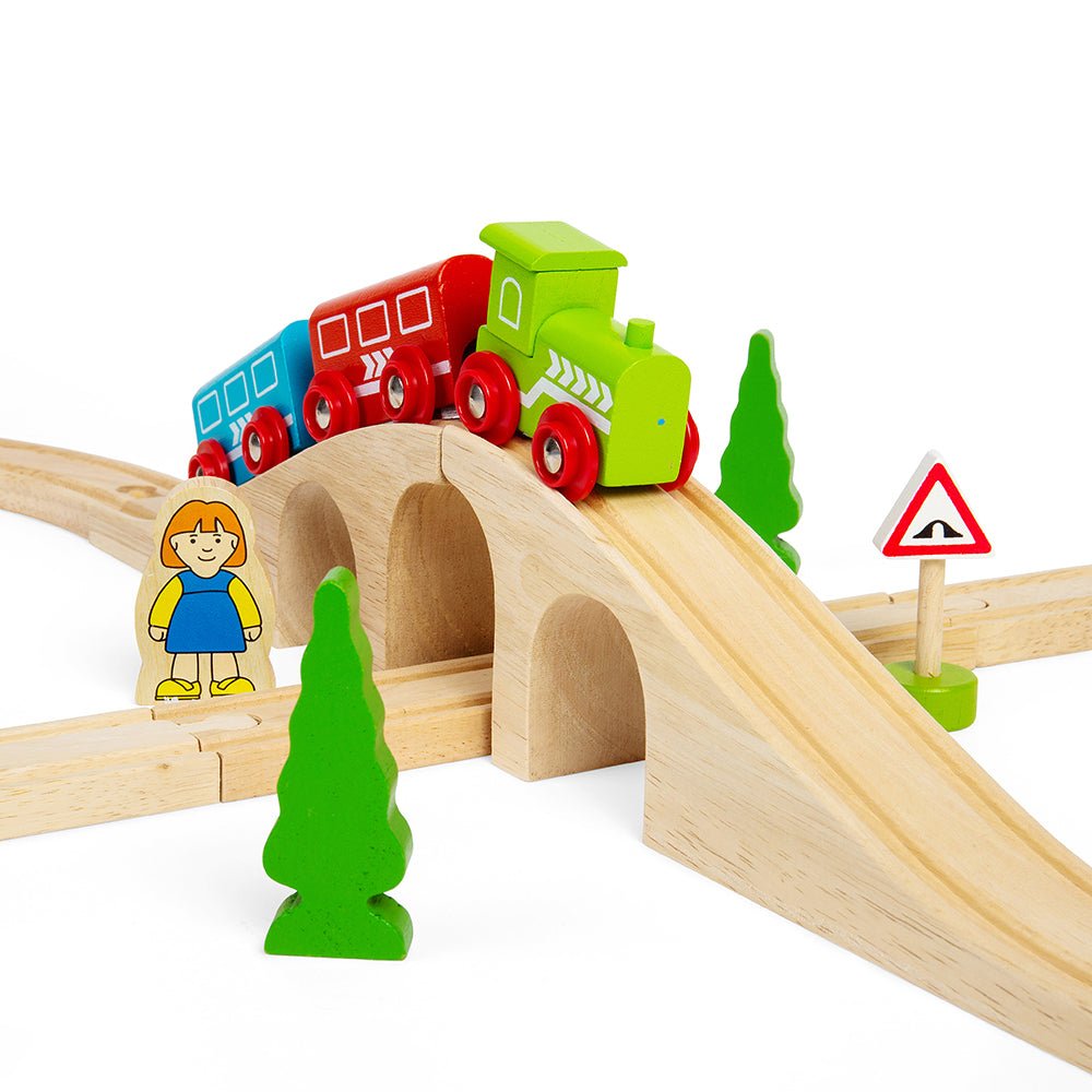 Bigjigs Figure of Eight Train Set - Wooden Train Set - Phillips Hobbies
