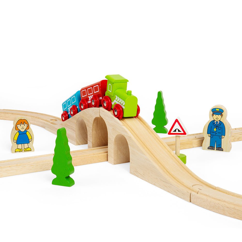 Bigjigs Figure of Eight Train Set - Wooden Train Set - Phillips Hobbies