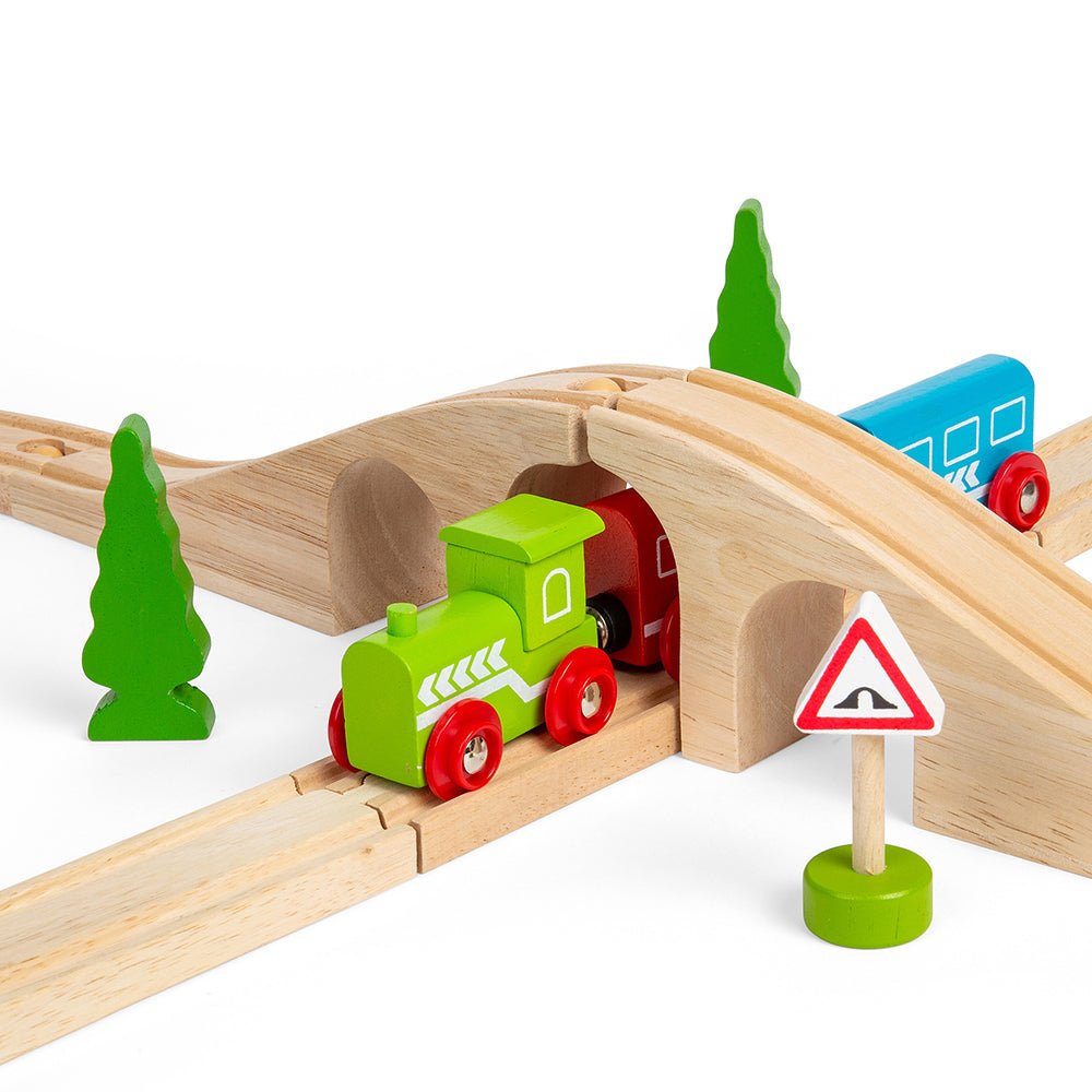 Bigjigs Figure of Eight Train Set - Wooden Train Set - Phillips Hobbies