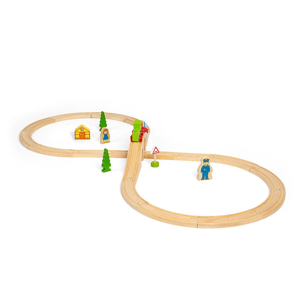 Bigjigs Figure of Eight Train Set - Wooden Train Set - Phillips Hobbies