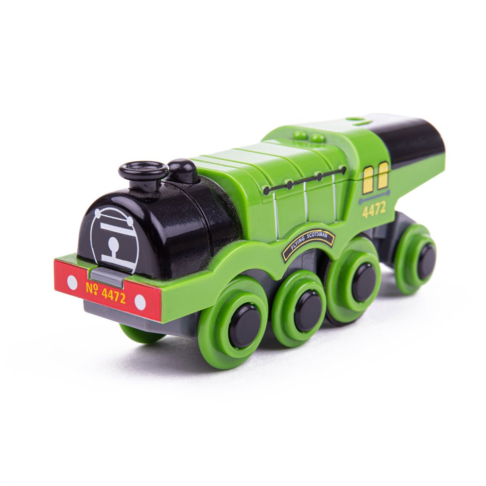 Bigjigs Flying Scotsman Battery Operated Engine - Wooden Train - Phillips Hobbies