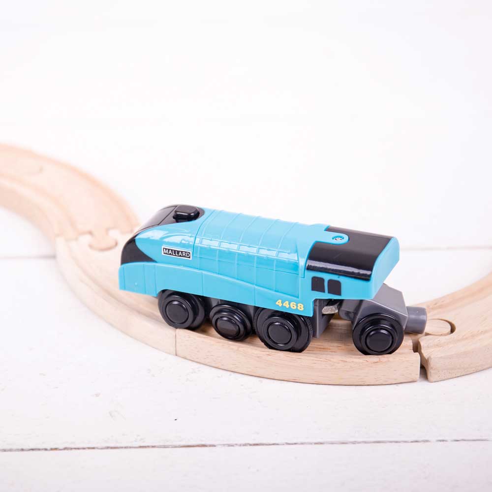 Bigjigs Mallard Battery Operated Engine - Wooden Train - Phillips Hobbies