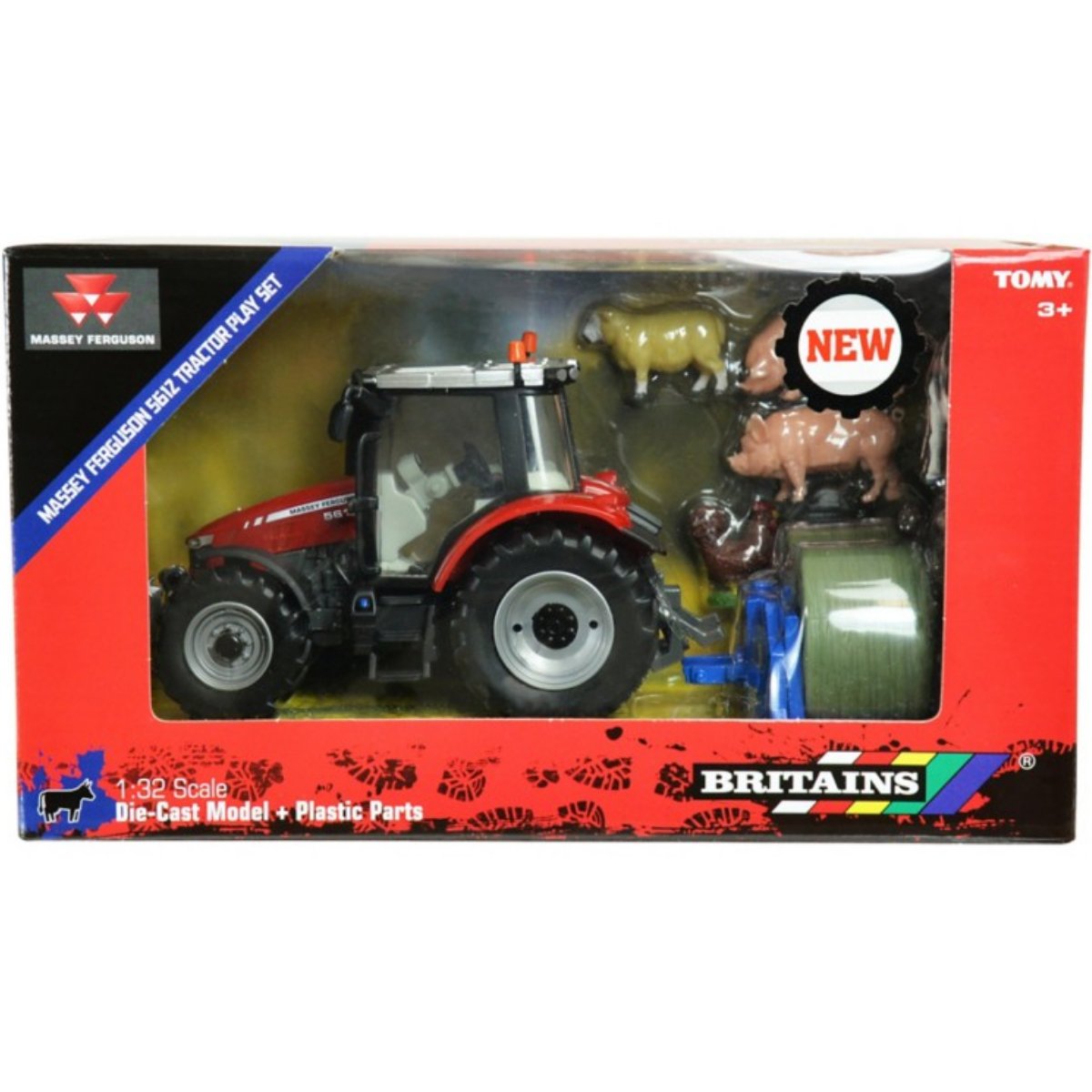 Britains Massey Ferguson 5612 Tractor Playset - 1:32 Scale - Phillips Hobbies