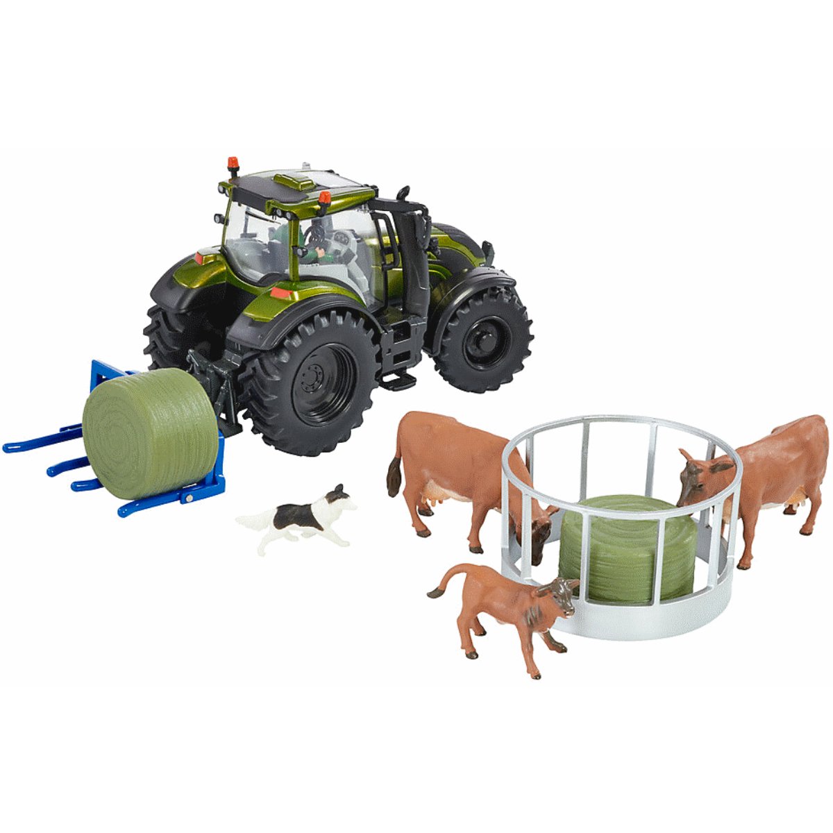 Britains Metallic Olive Green Valtra Playset - 1:32 Scale - Phillips Hobbies