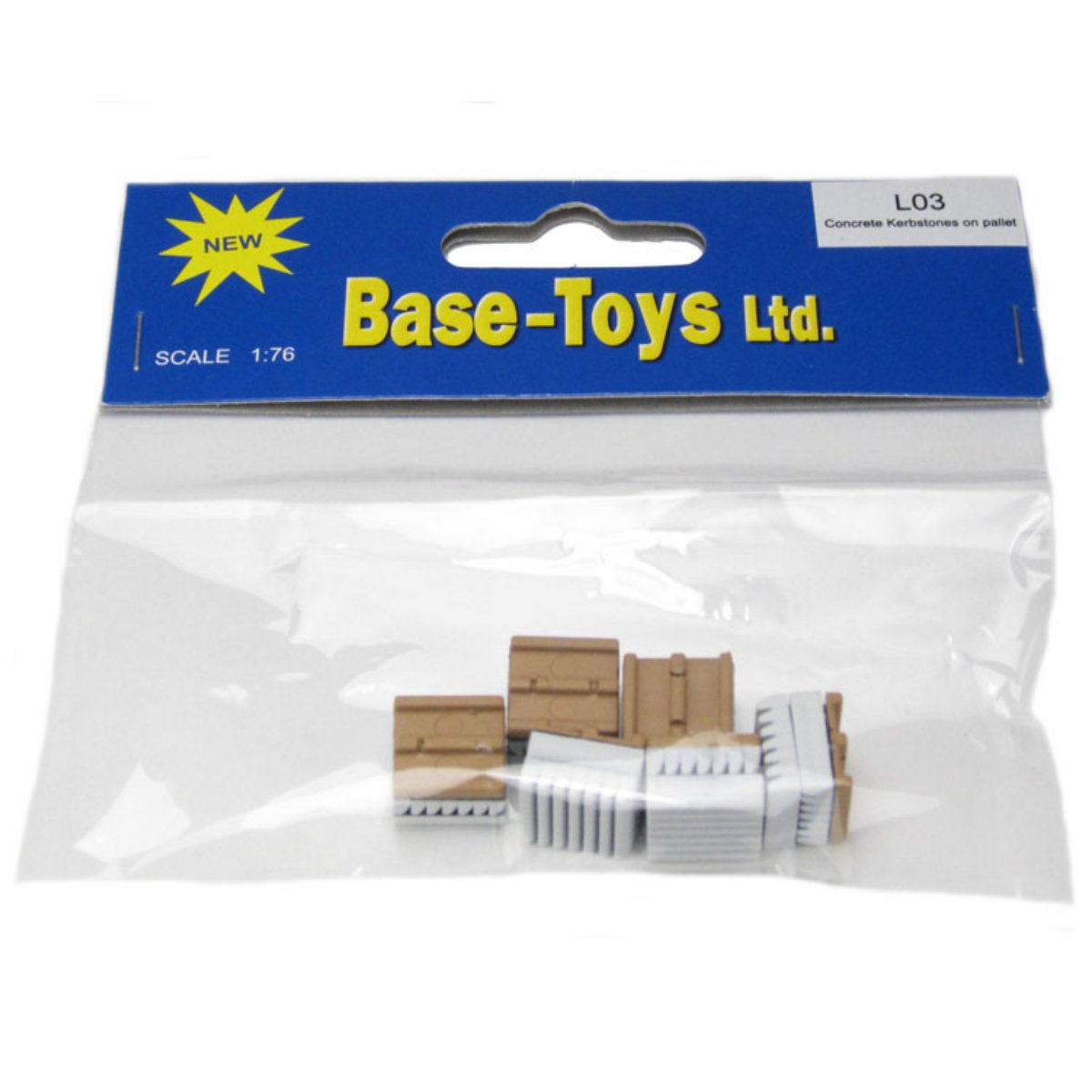 BT Models L03 Concrete Kerbstone on Pallets (Pack of 6) - 1:76 Scale - Phillips Hobbies