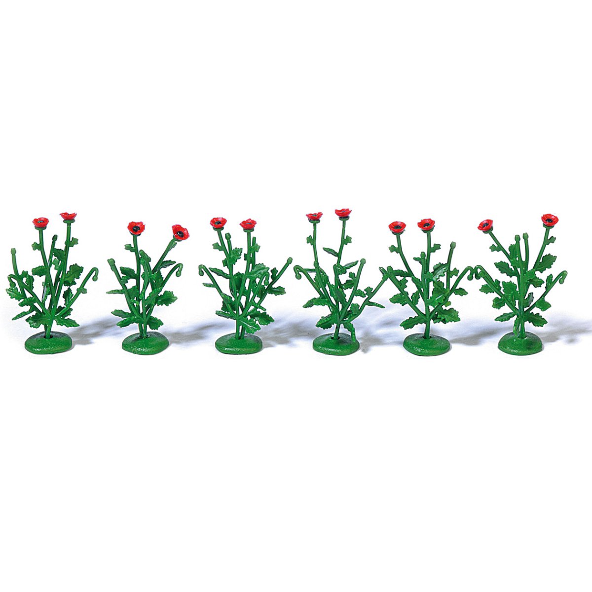 Busch 1255 Pack of 80 Poppy Plants Kit - HO / OO Gauge - Phillips Hobbies