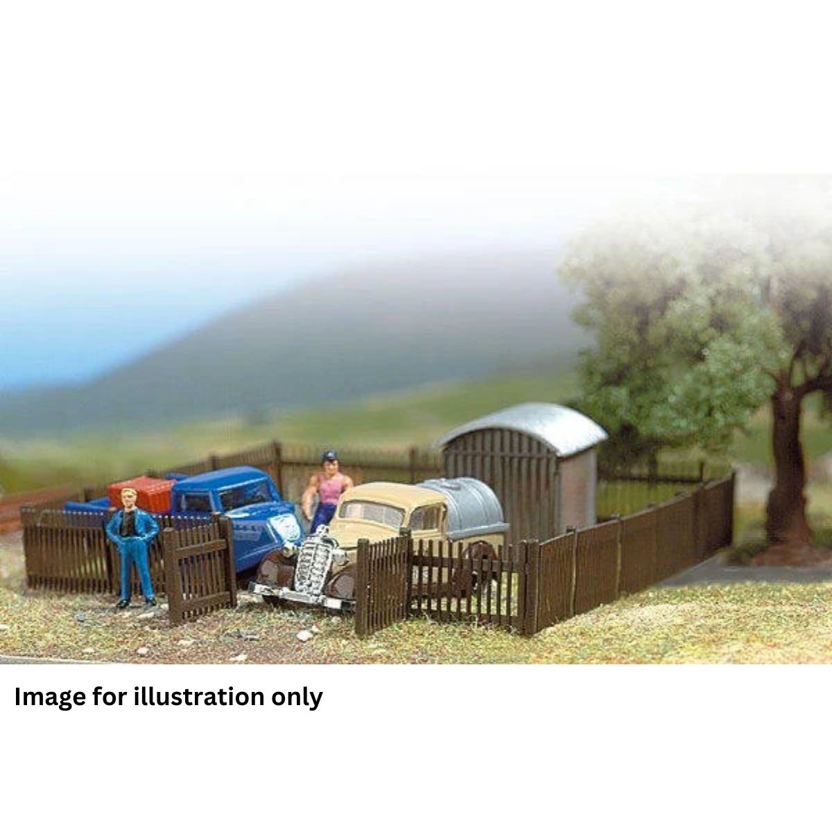 Busch 6007 120cm Picket Fencing - HO / OO Gauge - Phillips Hobbies