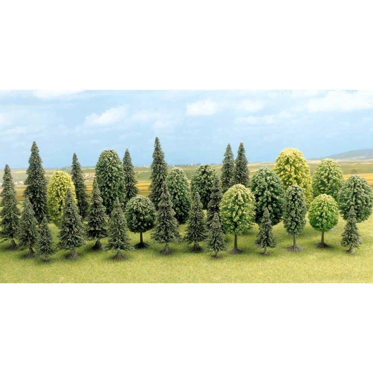 Busch 6589 30 Mixed Forest Trees - N / TT Gauge - Phillips Hobbies