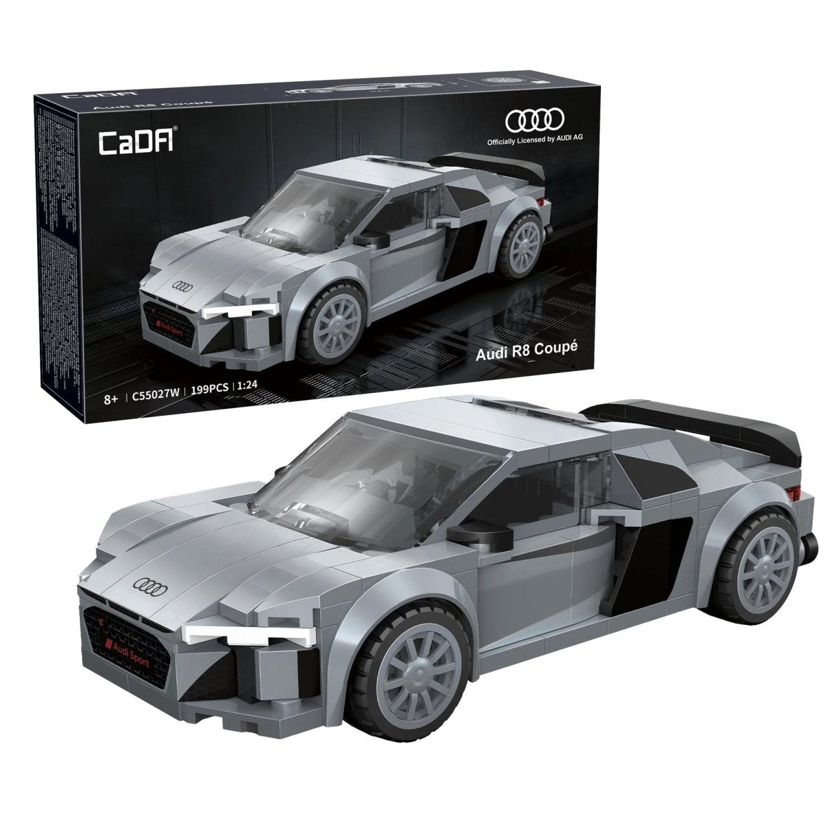 CaDA Bricks Audi R8 Coupé 199 pcs - 1:24 Scale - Phillips Hobbies