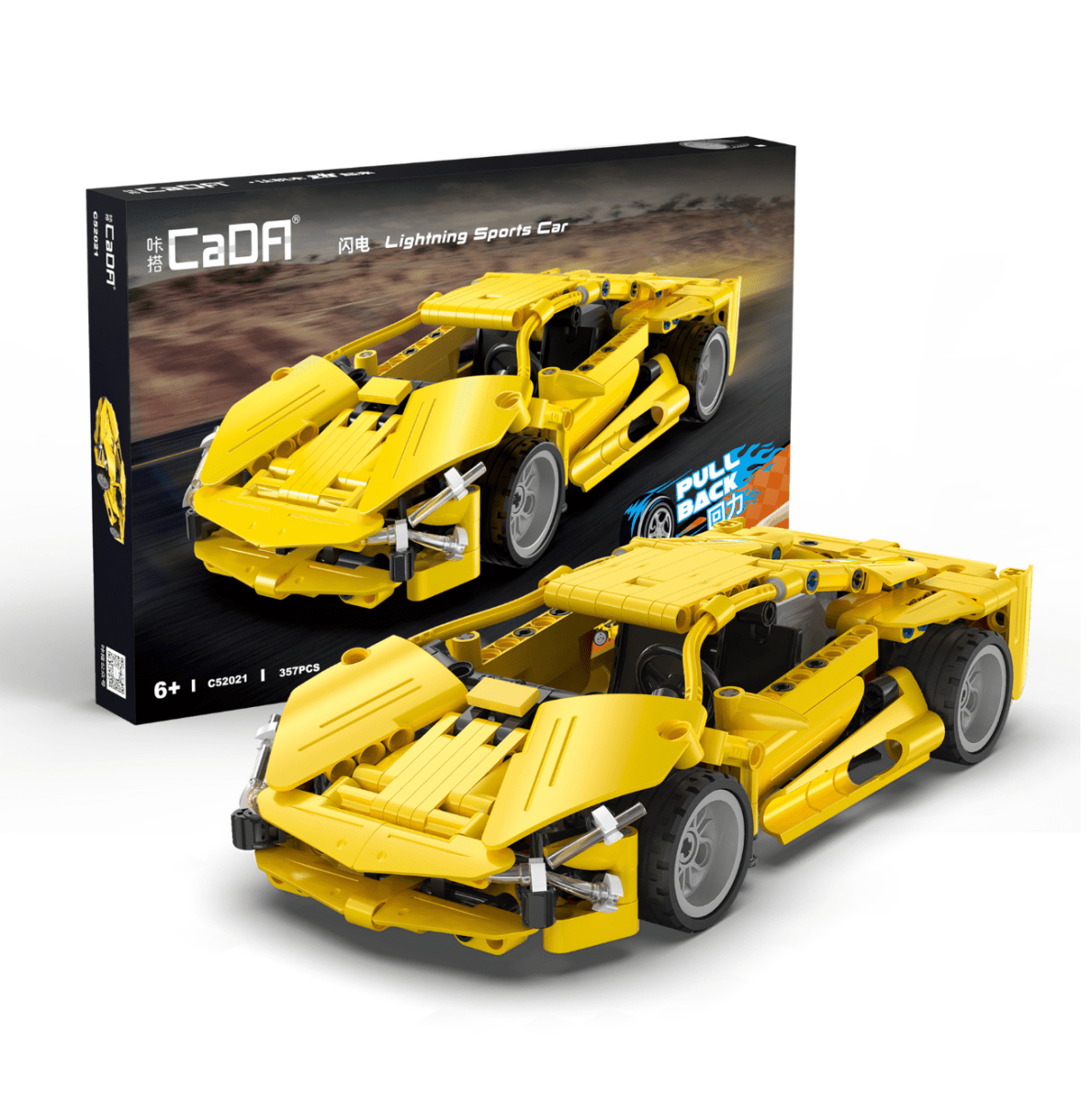 CaDA Bricks Lightning Pull - Back Sports Car - Phillips Hobbies