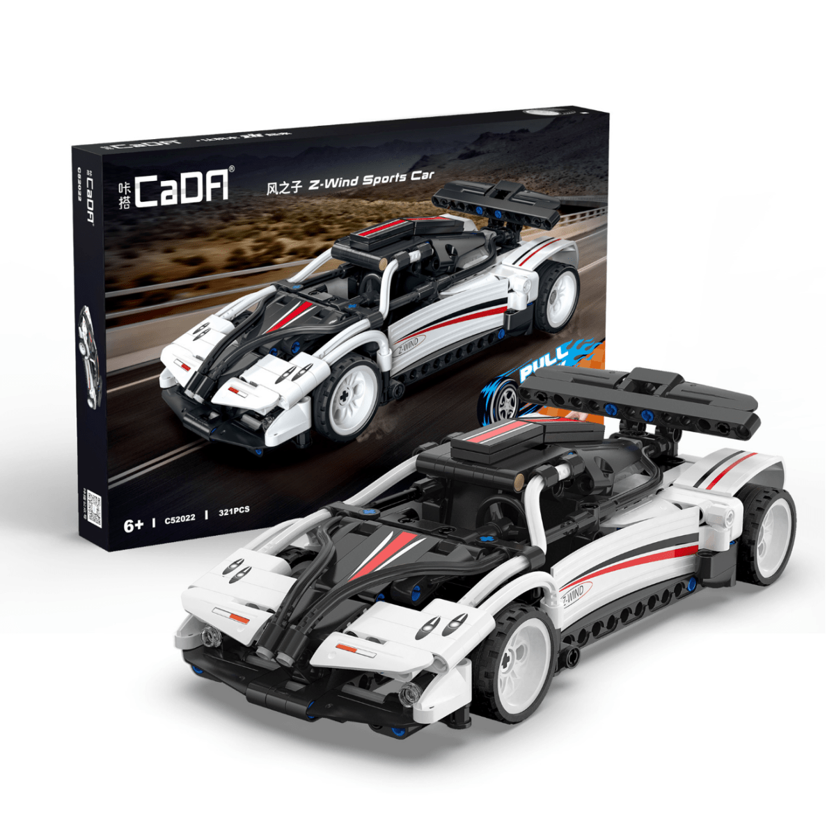 CaDA Bricks Z - Wind Pull - Back Sports Car - Phillips Hobbies