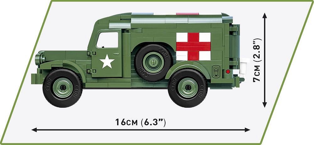 COBI 2257 Dodge WC - 54 Ambulance 1:35 Scale Brick Model 293pcs - Phillips Hobbies