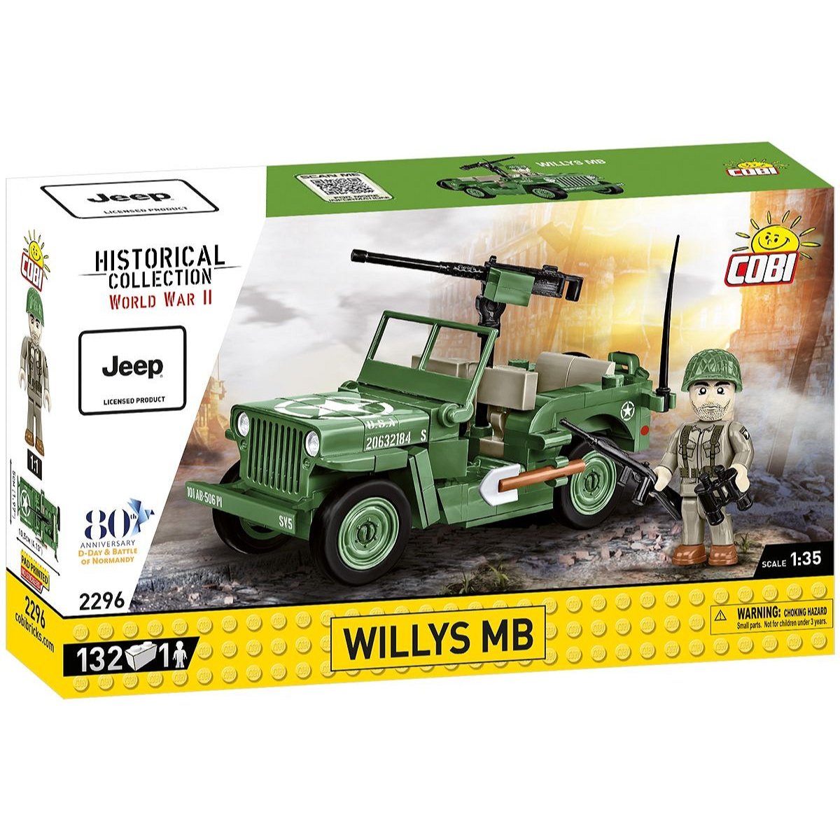 COBI 2296 Willys MB 1:35 Scale Brick Model 132pcs - Phillips Hobbies