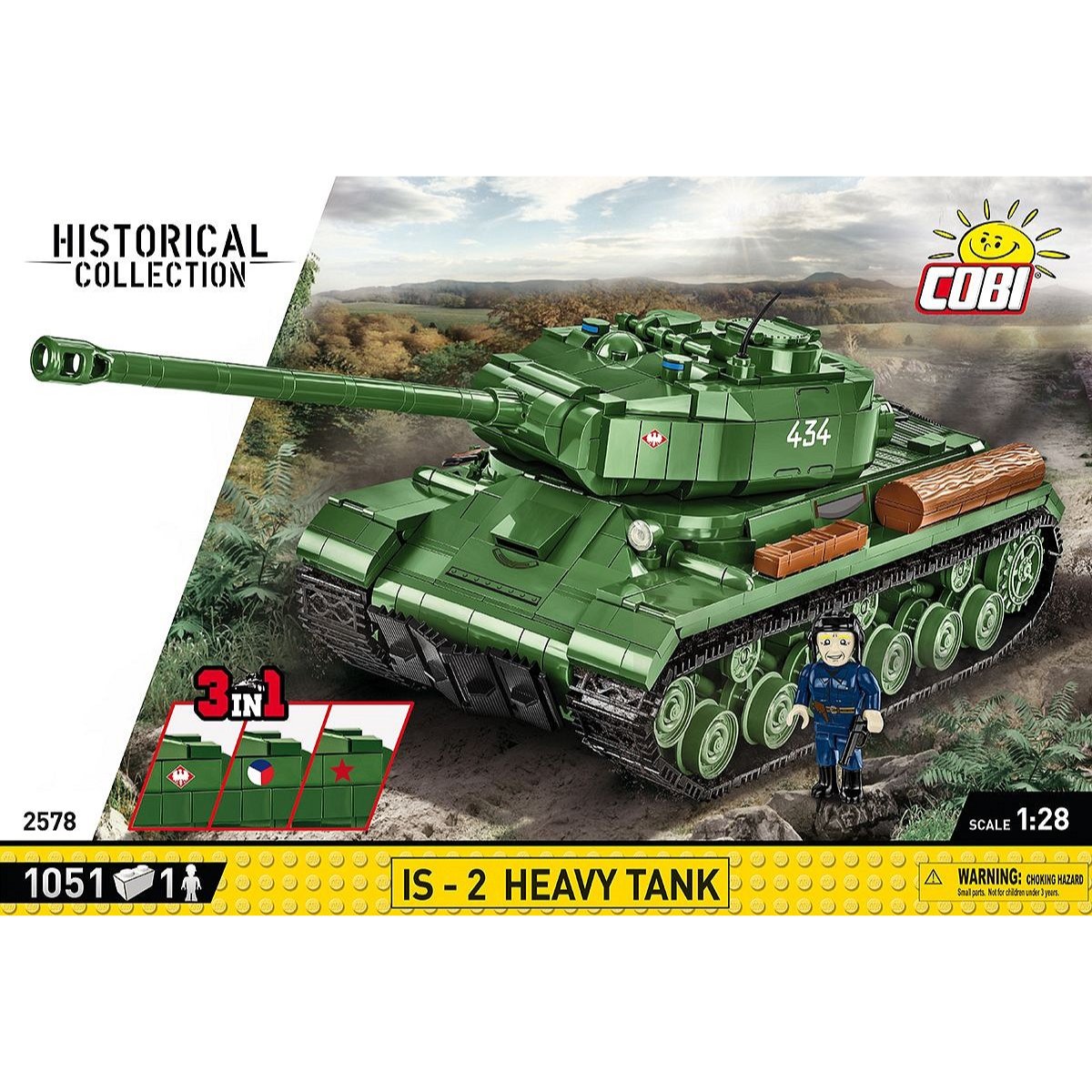 COBI 2578 WWII IS - 2 Heavy Tank 1:28 Scale Brick Model 1051pcs - Phillips Hobbies