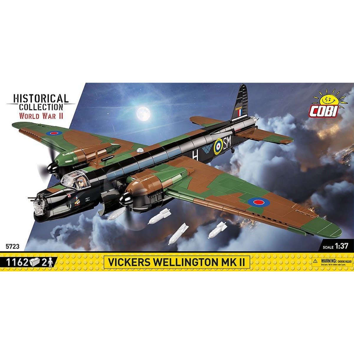 COBI 5723 Vickers Wellington Mk.II 1:37 Scale Brick Model 1162pcs - Phillips Hobbies