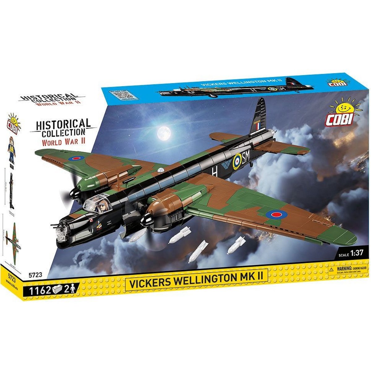 COBI 5723 Vickers Wellington Mk.II 1:37 Scale Brick Model 1162pcs - Phillips Hobbies