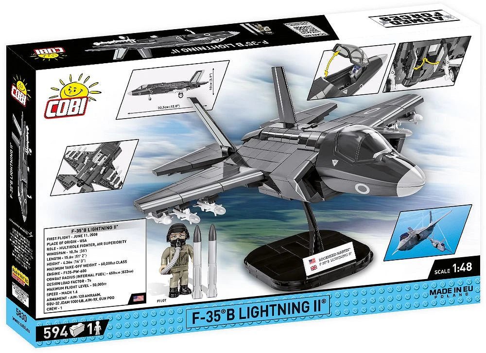 COBI 5830 F - 35B Lightning II Royal Air Force - 1:48 Scale Brick Model - Phillips Hobbies