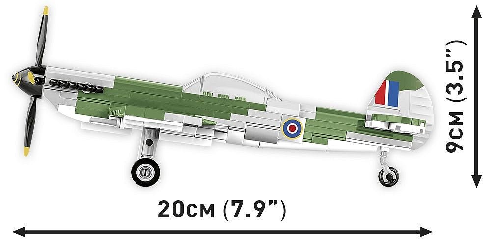 COBI 5865 Spitfire Mk. XVI Bubbletop 1:48 Scale Brick Model Plane 152pcs - Phillips Hobbies