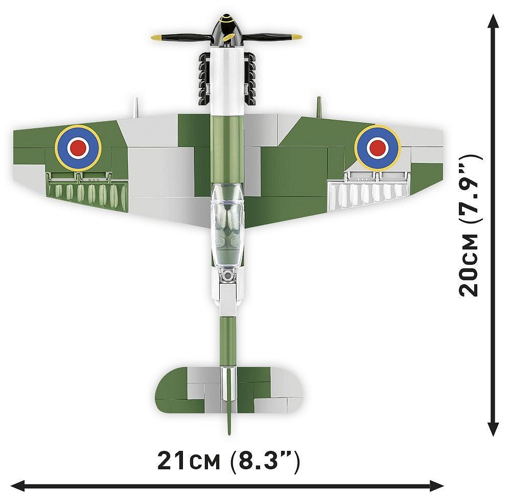 COBI 5865 Spitfire Mk. XVI Bubbletop 1:48 Scale Brick Model Plane 152pcs - Phillips Hobbies