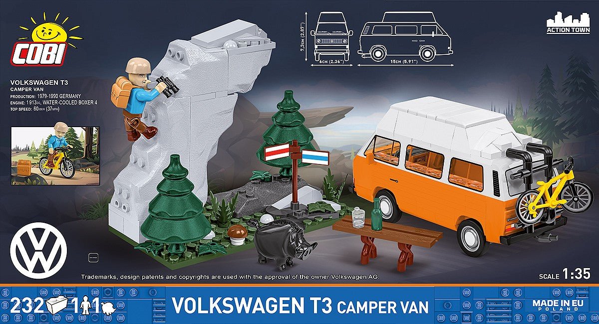 Cobi Bricks Volkswagen T3 Camper Van - Phillips Hobbies
