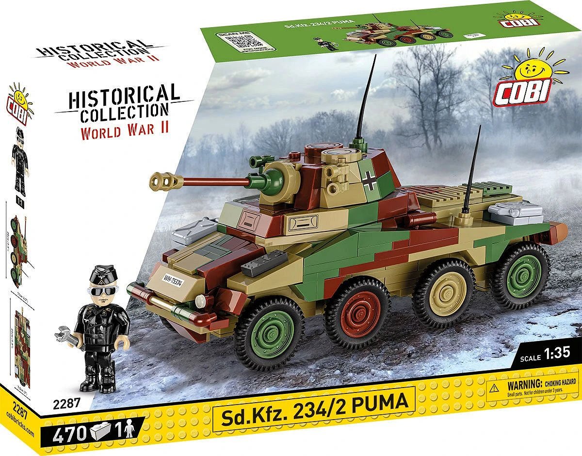 COBI German Sd.Kfz. 234/2 Puma - 1:35 Scale Brick Model - Phillips Hobbies