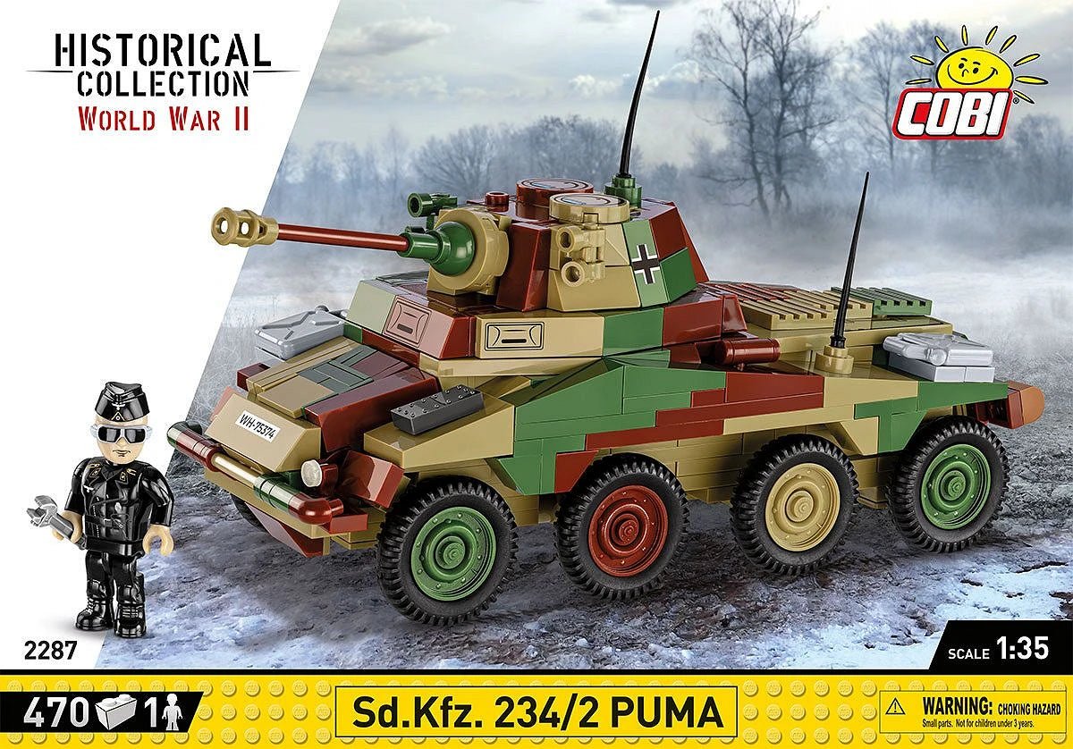 COBI German Sd.Kfz. 234/2 Puma - 1:35 Scale Brick Model - Phillips Hobbies