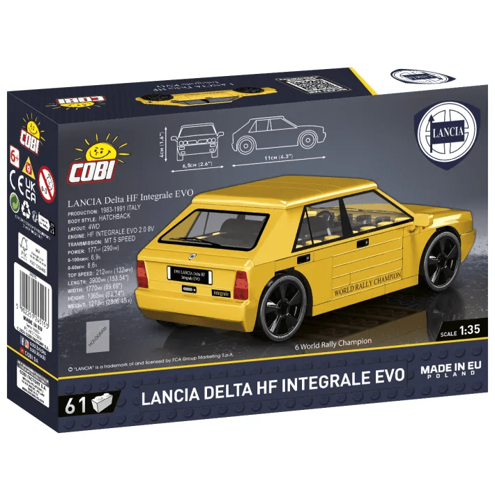 COBI Lancia Delta HF Integrale EVO 1991 - 1:35 Scale Brick Model 61pcs - Phillips Hobbies