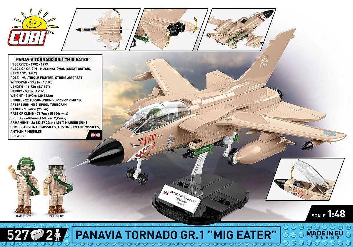 COBI Panavia Tornado GR.1 "MiG Eater" - 1:48 Scale Brick Model - Phillips Hobbies