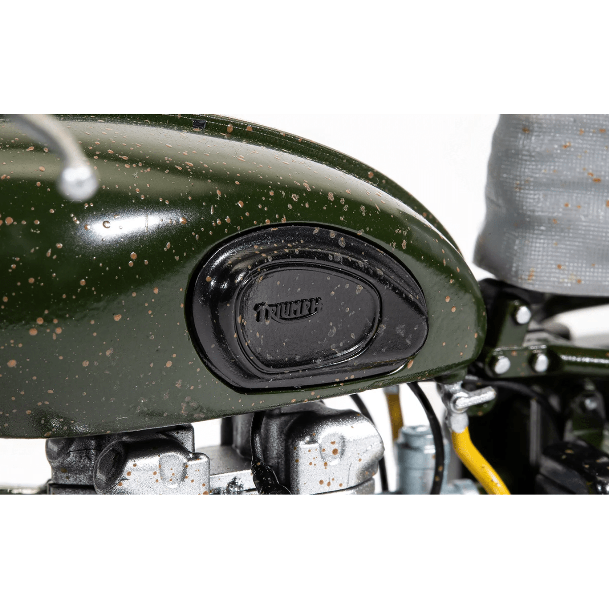 Corgi CC08501 Triumph TR6 Trophy Motorcycle (Weathered) The Great Escape - 1:12 Scale - Phillips Hobbies