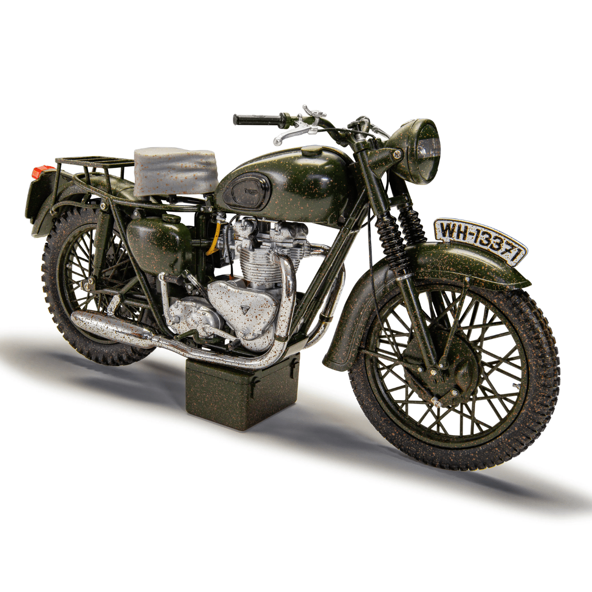Corgi CC08501 Triumph TR6 Trophy Motorcycle (Weathered) The Great Escape - 1:12 Scale - Phillips Hobbies