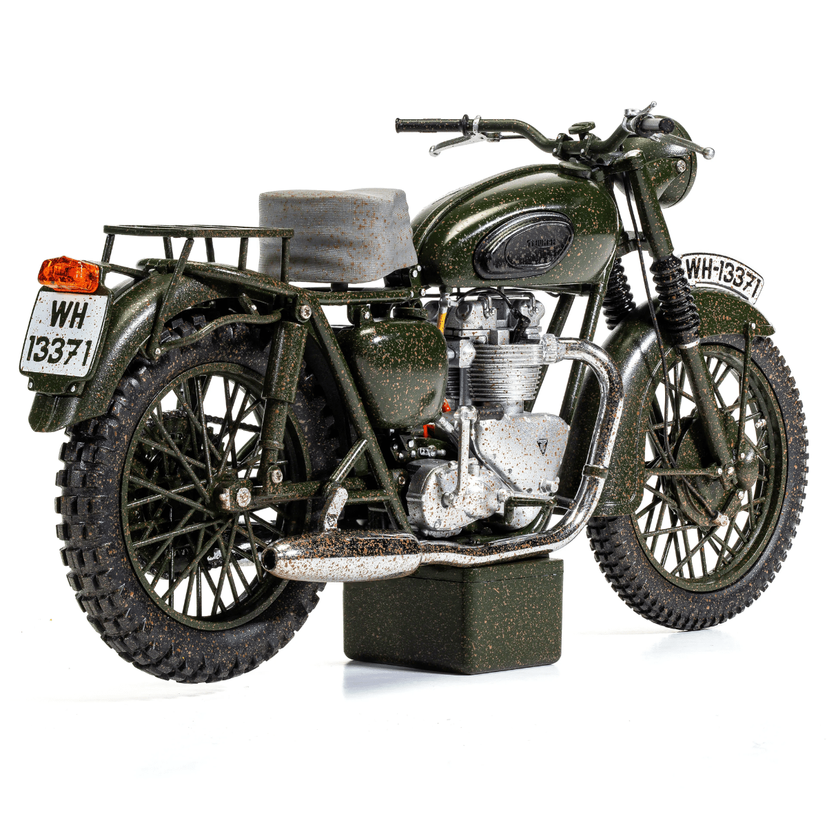 Corgi CC08501 Triumph TR6 Trophy Motorcycle (Weathered) The Great Escape - 1:12 Scale - Phillips Hobbies