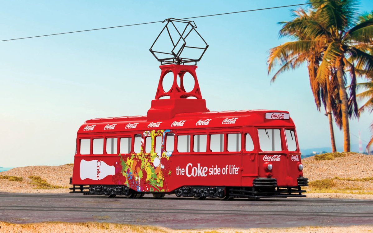 Corgi CC44013 Coca-Cola Single Decker Tram - Phillips Hobbies