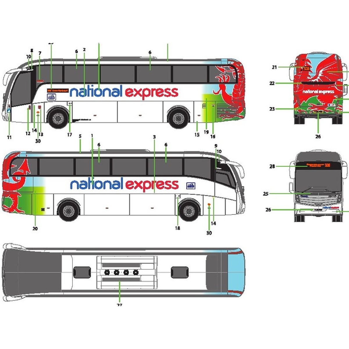 Corgi CP46401C Caetano Levante National Express - Phillips Hobbies