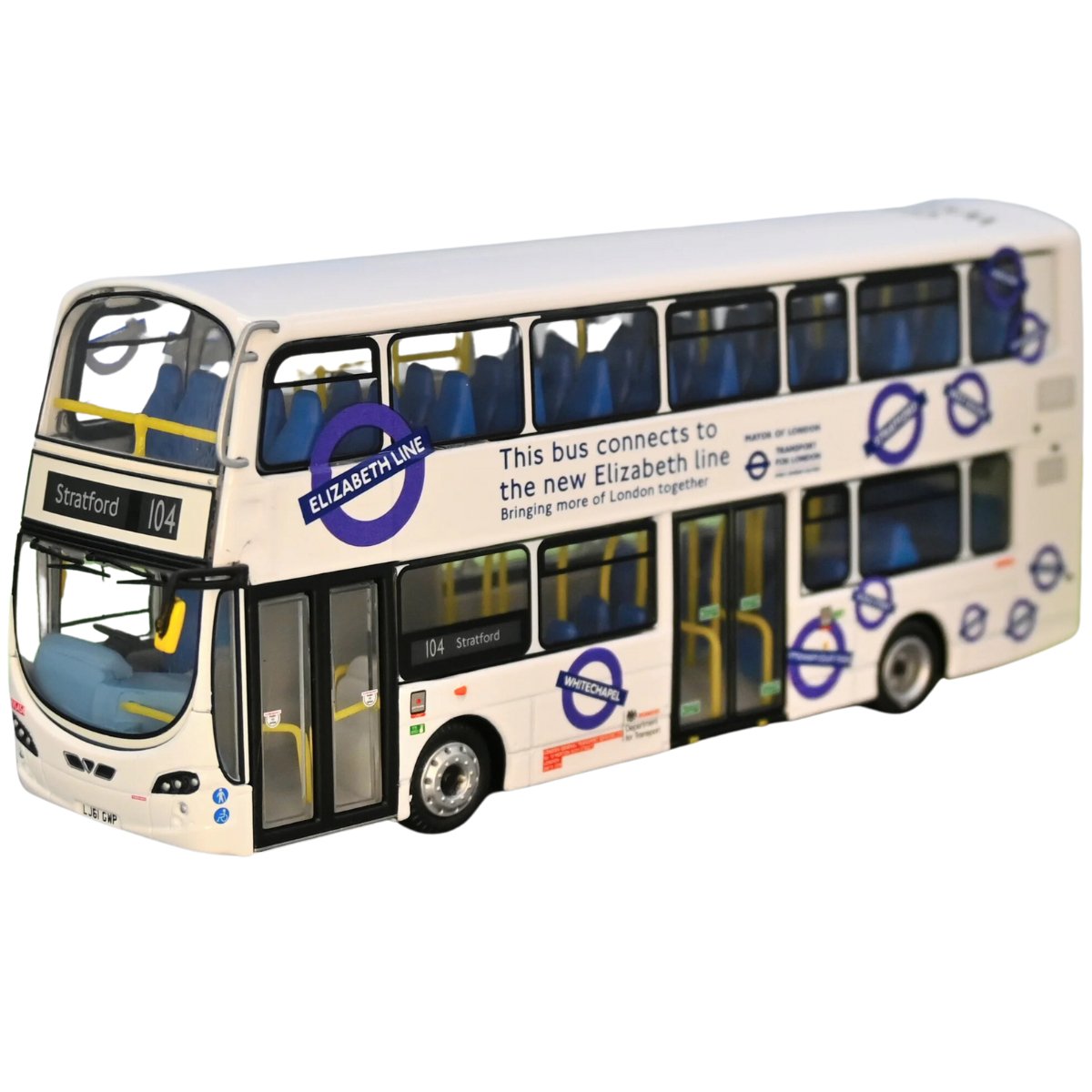 Corgi CP46504A Wright Eclipse Gemini 2 GoAhead London WVL454 The Elizabeth Line: 104 Stratford - MBC Commission - Phillips Hobbies